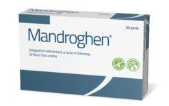 Mandroghen Integratore con Serenoa, Ortica e Uva Ursina per Prostata e Vie Urinarie 30 Perle