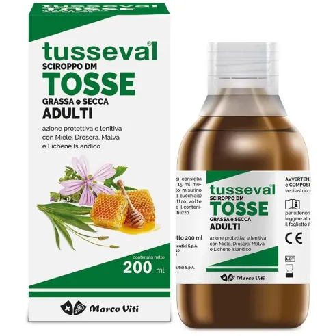Marco Viti Tusseval Sciroppo Tosse Secca e Grassa Miele Drosera 200 ml