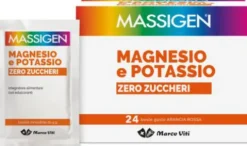 Massigen Magnesio Potassio Zero Zuccheri Integratore Sali Minerali 24 Bustine Arancia Rossa