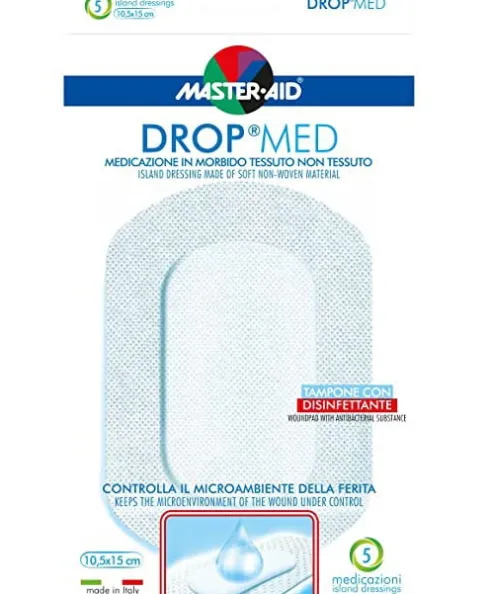 Master Aid Drop Med 10 X 15 cm 5 Medicazioni