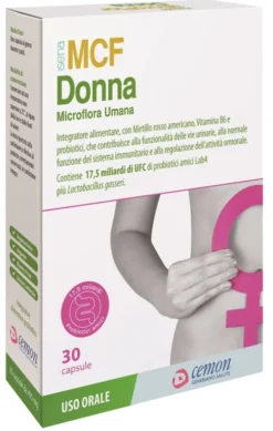 MCF Donna Probiotici con Mirtillo Rosso e Vitamina B6 30 Capsule