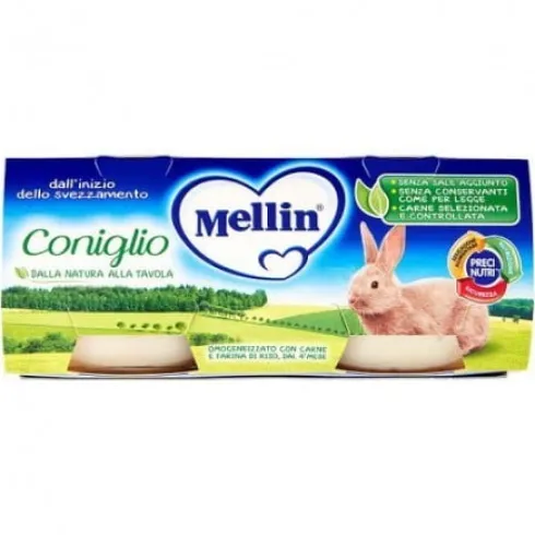 Mellin Omogeneizzato Coniglio 2 X 80 grammi