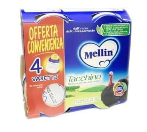 Mellin Omogeneizzato Tacchino 4 X 80 grammi