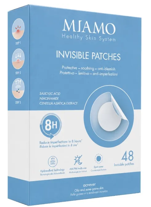 Miamo Anti Blemish Patch Invisibili Anti-Imperfezioni con Acido Salicilico 48 Pezzi