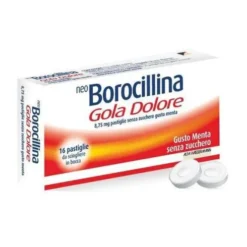Neoborocillina Gola Dolore 16 Pastiglie Menta Senza Zucchero
