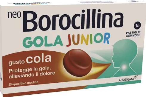 Neoborocillina Gola Junior Gusto Cola 15 Pastiglie Gommose