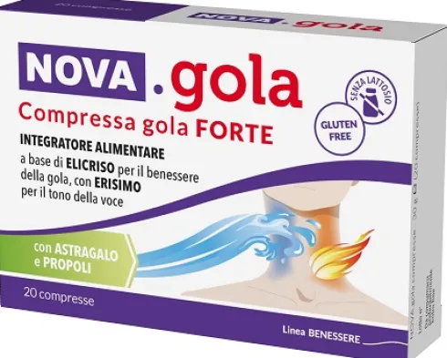Nova Gola Forte Pastiglie Gola Propoli Erisimo Astragalo 20 Compresse