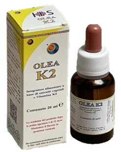 Olea K2 Vitamina K2 Gocce per Ossa Forti e Salute Cardiovascolare 20 ml