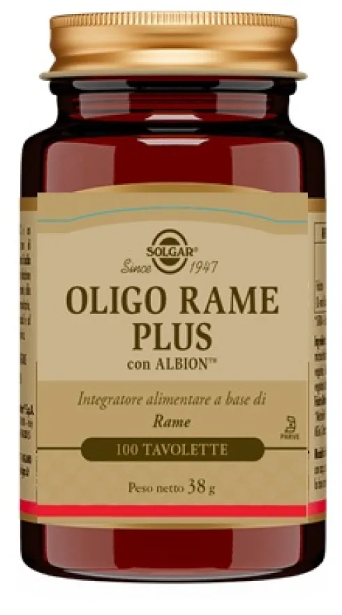 Oligo Rame Plus Integratore Rame Bisglicinato Sistema Immunitario 100 Tavolette