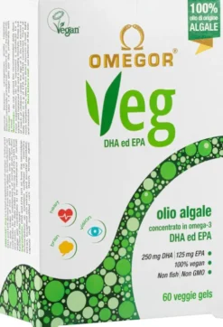 Omegor Veg Omega 3 DHA EPA da Microalghe 60 Capsule Vegetali