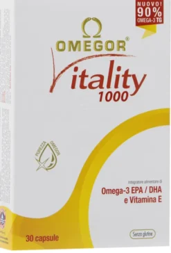 Omegor Vitality 1000 Omega 3 EPA DHA 30 Capsule Alta Concentrazione Trigliceridi