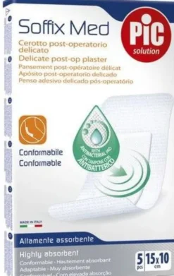 Pic Soffix Med Cerotto Post- Operatorio Delicato 10 x 15 cm 5 pezzi