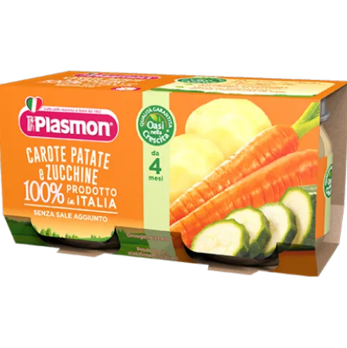 Plasmon Omogeneizzato Carote Patate Zucchine 2 X 80 grammi