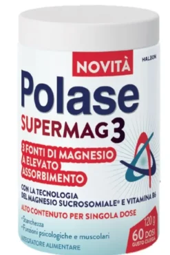 Polase SuperMag 3 Magnesio + Vitamina B6 Polvere Barattolo 120 grammi