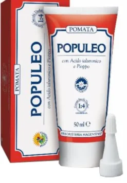 Populeo Pomata Lenitiva e Idratante per Mucosa Genitale Esterna con Acido Ialuronico 50 ml
