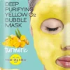 Purederm Deep Purifying Yellow 02 Bubble Mask Maschera Purificante con Curcuma 25 g