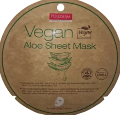 Purederm Maschera Vegana Aloe Maschera Viso Lenitiva e Idratante 23 g