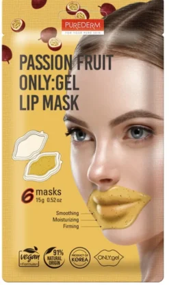 Purederm Passion Fruit Only Gel Lip Mask Maschera Labbra Idratante 6 Pezzi