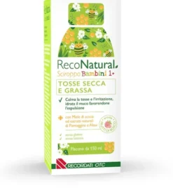 RecoNatural Sciroppo Bambini per Tosse Secca e Grassa con Miele di Acacia Altea e Piantaggine 150 ml