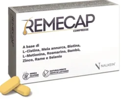 Remecap Integratore Capelli e Unghie con L-Cistina Biotina Zinco e Mela Annurca 30 Compresse