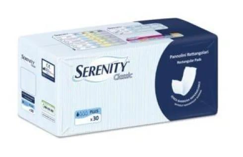 Serenity Pannolino Rettangolare Senza Barriere 30 Pezzi