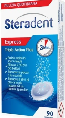 Steradent Ta Plus 90 Compresse Effervescenti