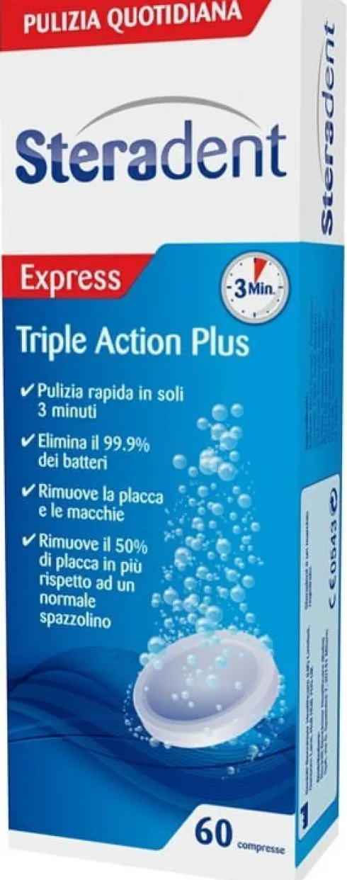 Steradent Ta Plus 60 Compresse Effervescenti