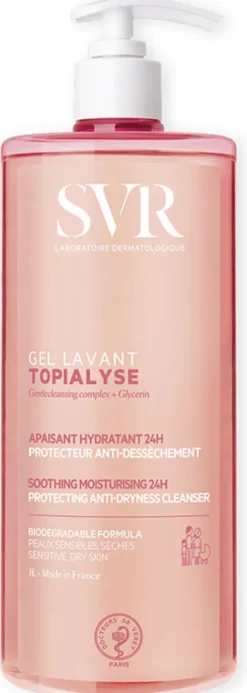 SVR Topialyse Gel Lavant Detergente Lenitivo Anti-Secchezza 1000 ml