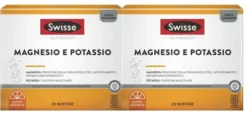 Swisse Magnesio e Potassio Integratore per Stanchezza e Funzione Muscolare Bi-Pack 2×20 Bustine