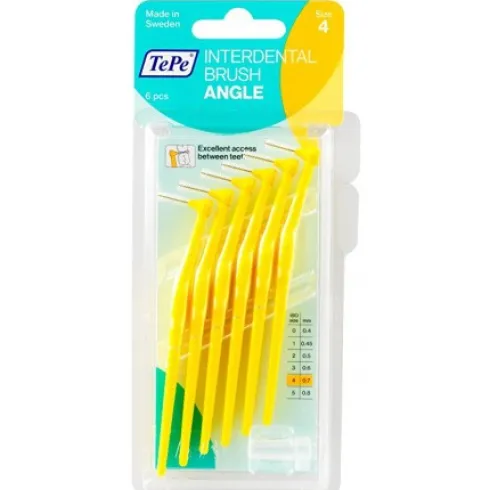 Tepe Angle Scovolini 0.7 mm Giallo 6 Pezzi