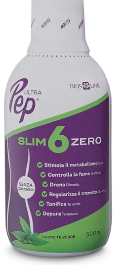 Ultra Pep Slim 6 Zero Gusto Tè Verde 500 ml
