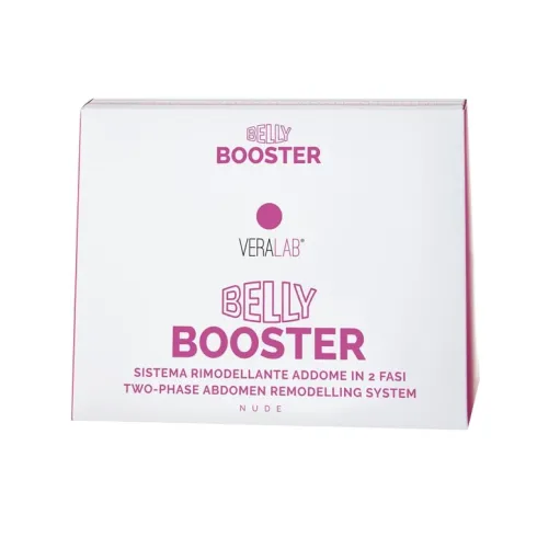 Veralab Belly Boost Nero Taglia M-L – Kit Rimodellante Addome con Crema 150 ml + Guaina Micromassaggiante