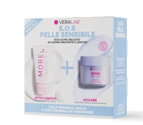 Veralab Kit S.O.S Pelle Sensibile – More Soft + Sensiblue Face Cream