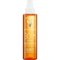 Vichy Capital Soleil Cell Protect Olio Invisibile SPF30 Viso Corpo Capelli 200 ml
