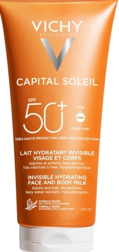 Vichy Capital Soleil Hydra Body Milk SPF50+ Latte Solare Viso Corpo 150 ml