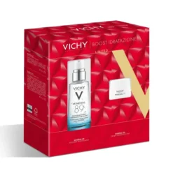 Vichy Cofanetto Natale Boost Idratazione Minéral 89 Siero 50 ml + Crema 72H 15 ml
