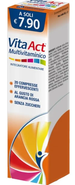 Vita Act Multivit Integratore Multivitaminico Effervescente 20 Compresse