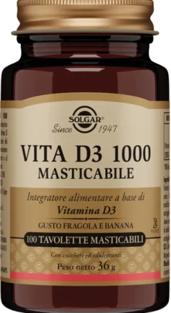 Vita D3 1000 100 tavolette masticabili