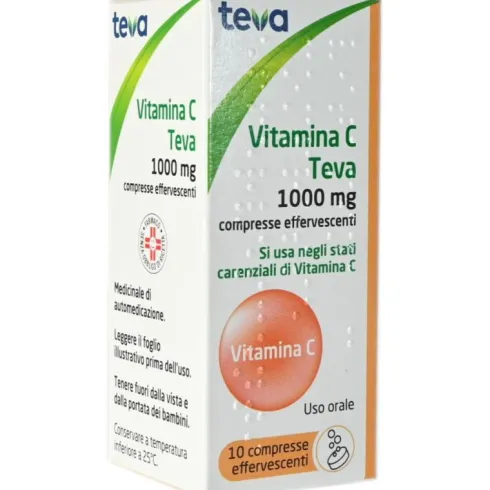 Vitamina C Teva 1000 mg 10 Compresse Effervescenti